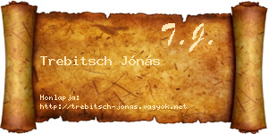 Trebitsch Jónás névjegykártya